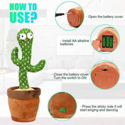 Dancing cactus plush toy for kid