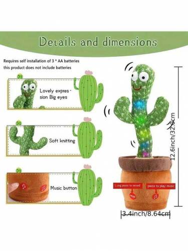 Dancing cactus plush toy for kid