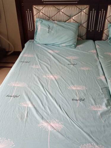 pair of single beds with mattress