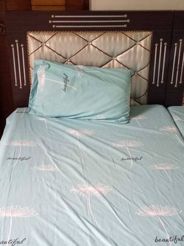pair of single beds with mattress