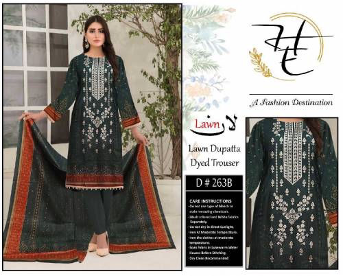 lawn dupatta dyed trouser 