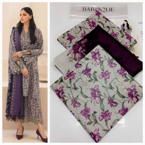 *Baroque | 3pc Digital Printed Lawn Vol 24'*