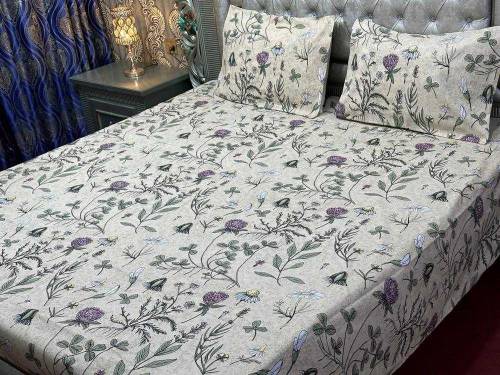 3 pcs Cotton double bedsheets 