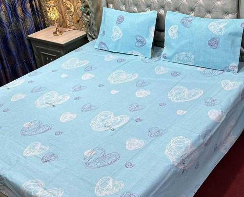 3 pcs Cotton double bedsheets 