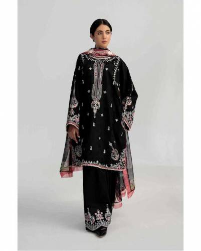 lawn embroidered shirt with digital dupatta 3pcs 