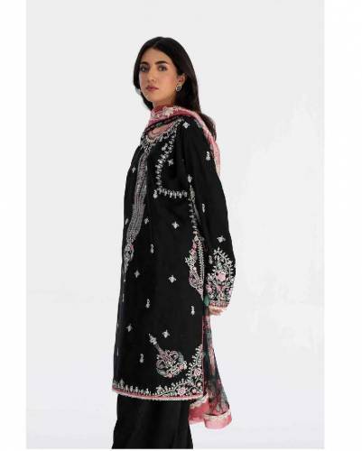 lawn embroidered shirt with digital dupatta 3pcs 