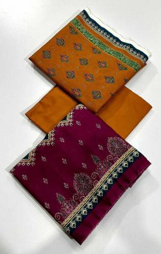 lawn embroidered shirt with digital dupatta 3pcs 