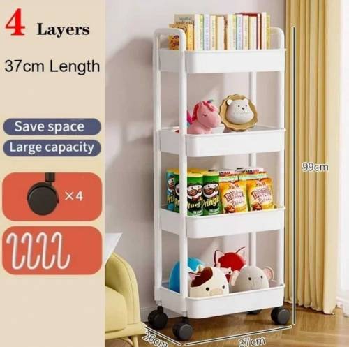 4 Layers Kitchen Organizers And Storage Rack Household Cart With 4tier