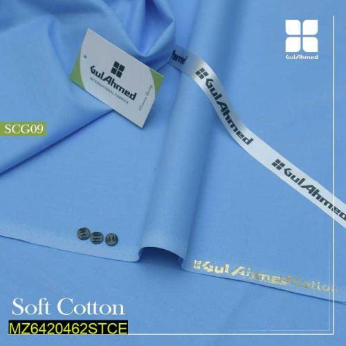men's unstitched Cotton plain suit 