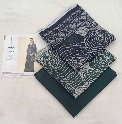 NISHAT  lawn 3pc 