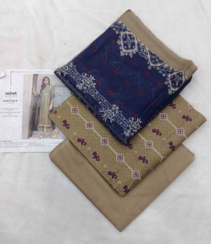 NISHAT  lawn 3pc 