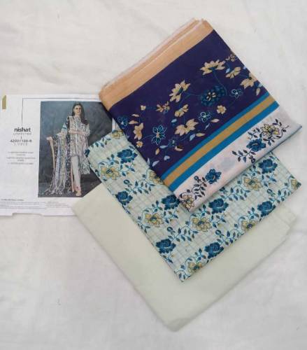 NISHAT  lawn 3pc 
