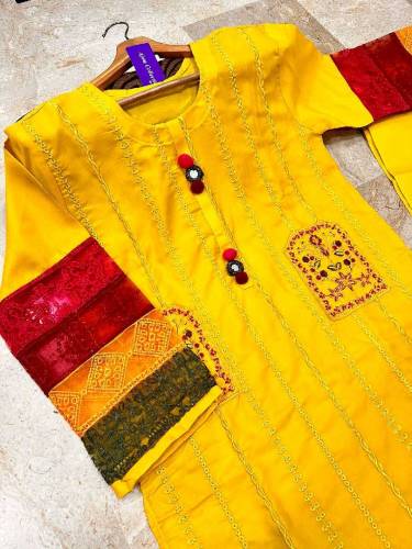 beautiful cotton shirt with organza sleeves 2pcs l