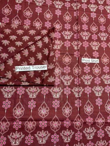 2pcs unstitched women lawn printed suit 