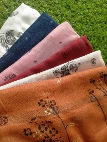 glitter printed lawn scarf 