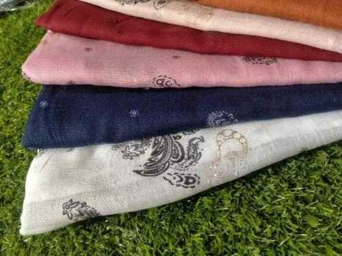 glitter printed lawn scarf 