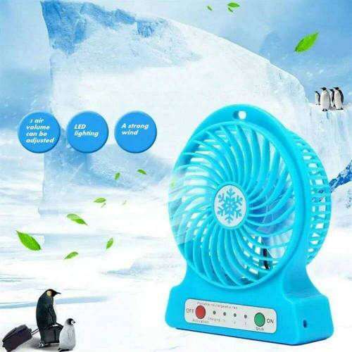 Portable small rechargable fan