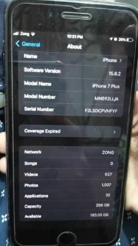 selling my iphone7 plus pta approved 256GB