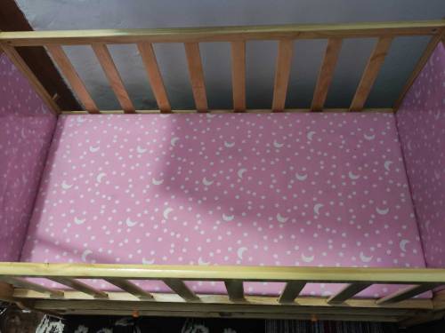 wooden baby cot
