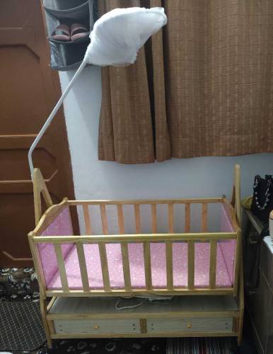 wooden baby cot