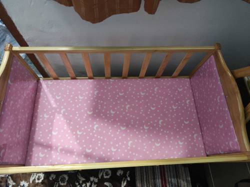 wooden baby cot
