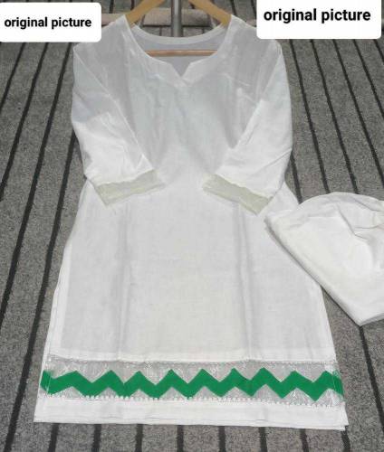 2 PCs women stitched cotton lawn plan shirt and t
