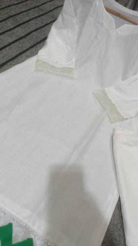 2 PCs women stitched cotton lawn plan shirt and t