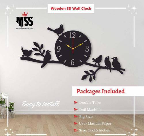 Beautiful Calligraphy Laminated Sheet Wall Clock