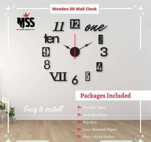Beautiful Calligraphy Laminated Sheet Wall Clock