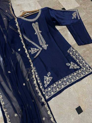 Front Neck, Sleeves And Daman Embroidery , 3 PCs dress