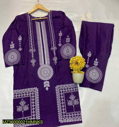 Women Lawn 2 PC Stylish Stitched Suit