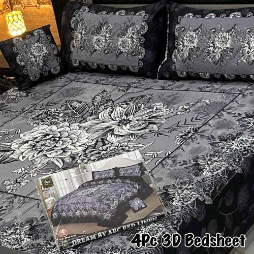 4 pcs Cotton double Bedsheet 