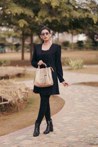 women's leather plain soulder