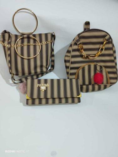 3 Pcs Women leather Handbags 