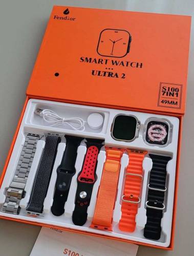 7 in 1 straps new S100 ultra 2 smart watch 2.2 inch led