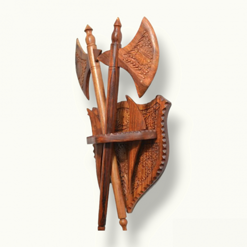 Wooden Ax Set, Handmade Wall Hanging Item, Wall Decor. 