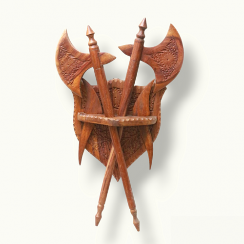 Wooden Ax Set, Handmade Wall Hanging Item, Wall Decor. 