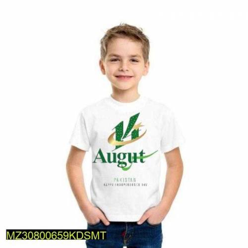 Boys 14 August printed T-shirts.pp