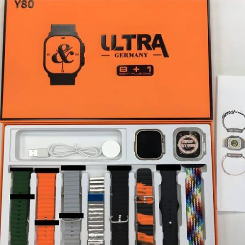 Y18 Ultra Smartwatch plus 8 strap combination with 2.02 display secree
