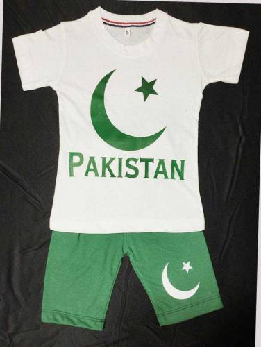 2 pic's unisex cotton printed shirt and shorts set 