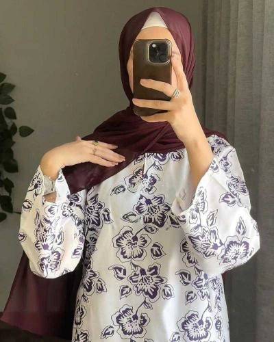 2Pce women's stitched printed linen shirt and trousers 