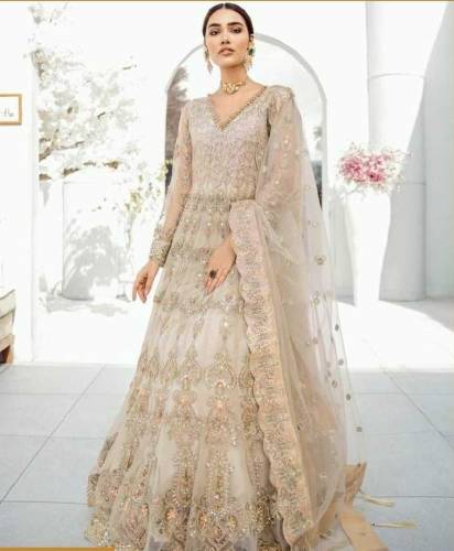 BRAND….IMROZIAUnstitch ReplicaFABRIC:Front & Back: NetDupatta: NetTrou