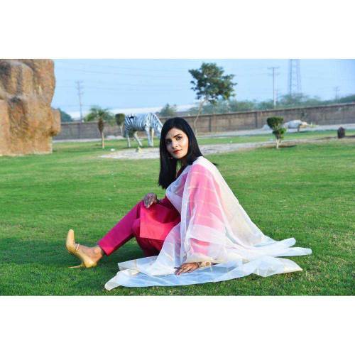 3 Pcs Women's Unstitched Katan Silk