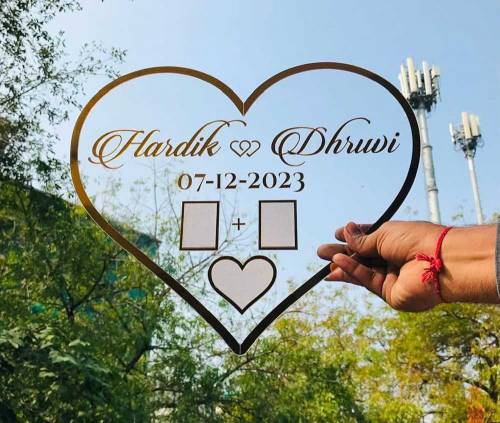 Heart Shape Nikah Frame