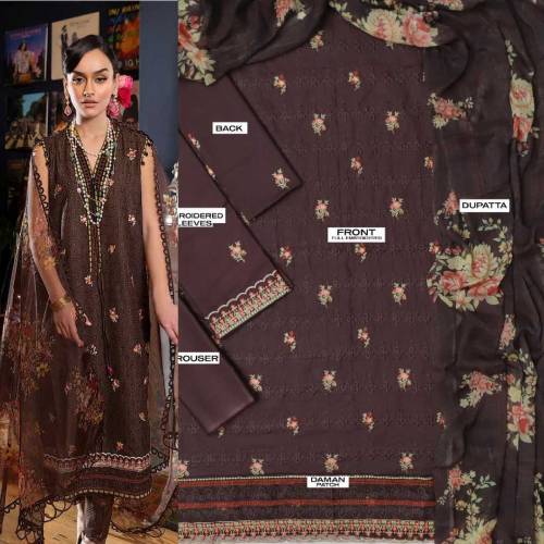  3 Pieace Lawn suit beautifull (sapphire) for sale only Delivery