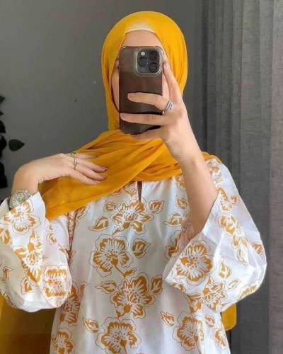 2Pcs women stitched linen block printed shirt and trouser