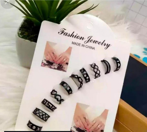 Antique Boho Rings Set, Pack of 10