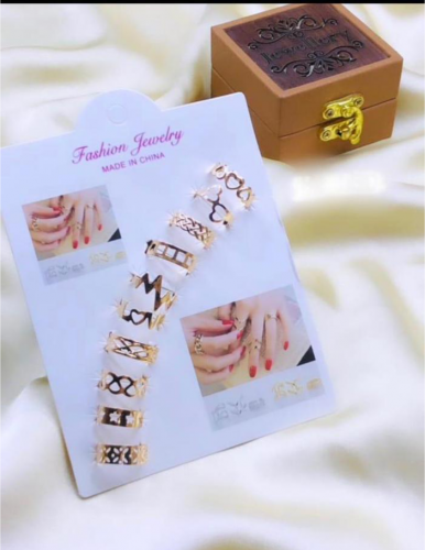 Antique Boho Rings Set, Pack of 10
