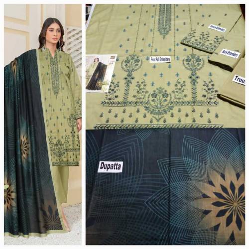 3ps digital printed lawn vol24