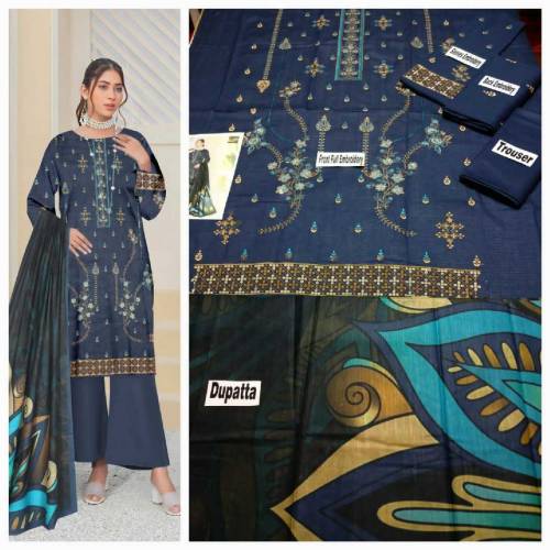3ps digital printed lawn vol24